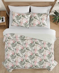 Tommy Bahama Island Orchid Cotton Reversible 3-Pc. Quilt Set