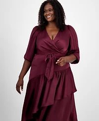 Anne Klein Plus Tiered Midi Dress