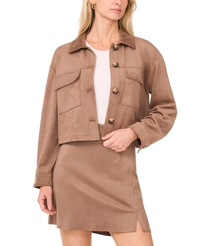 Vince Camuto Women's Cropped Faux-Suede Jacket