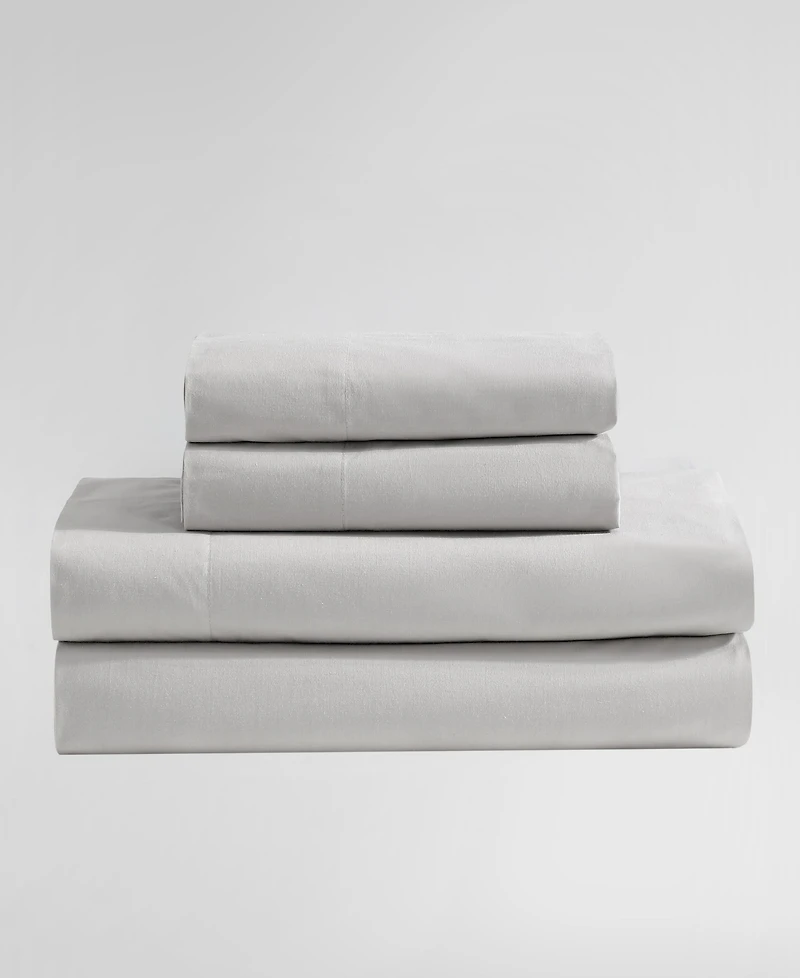 Calvin Klein Enhanced Cooling 200-Thread Count Cotton 4-Pc. Sheet Set, Queen