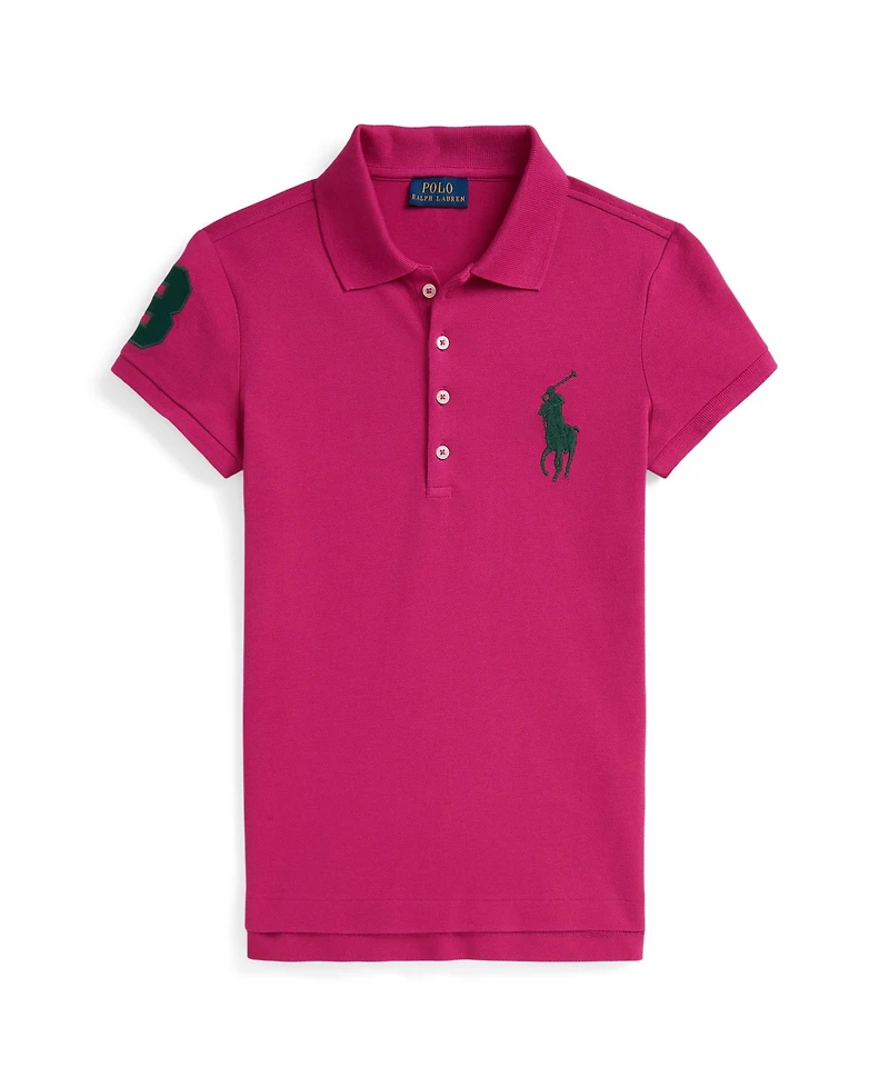Polo Ralph Lauren Girls 7-16 Big Pony Stretch Mesh Shirt