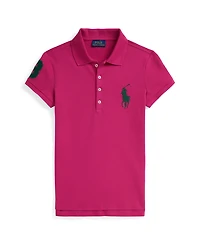 Polo Ralph Lauren Girls 7-16 Big Pony Stretch Mesh Shirt