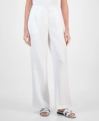 Charter Club Women's Wide-Leg 100% Linen Pants, Macy's Exclusive