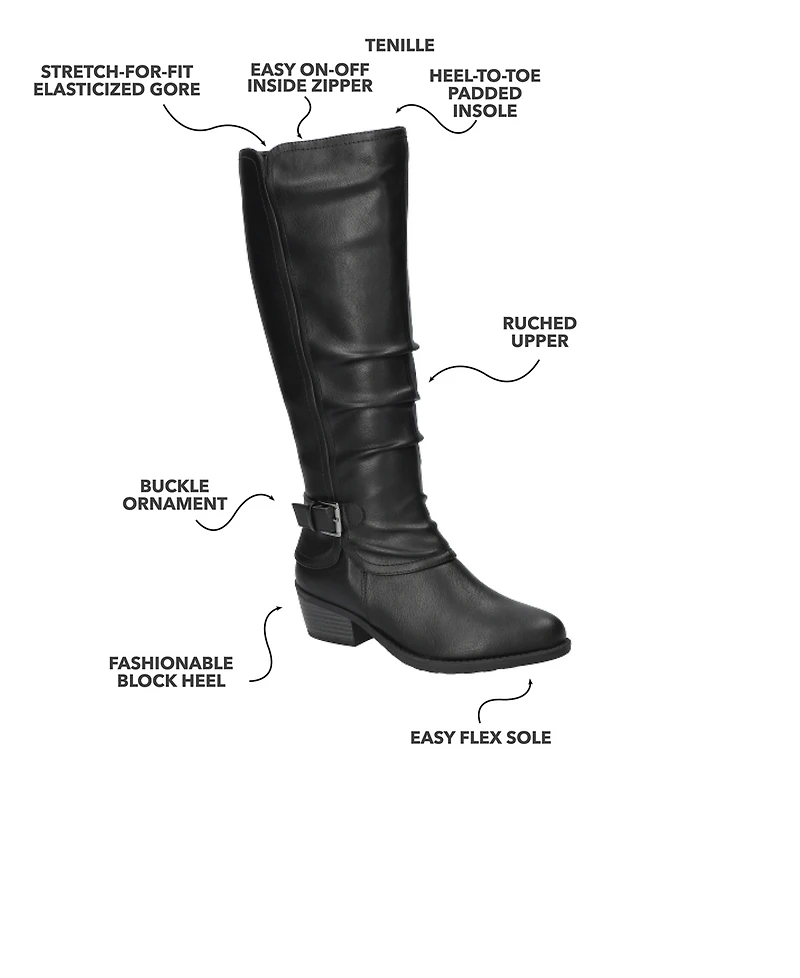 Easy Street Women's Tenille Tall Zipper Boots