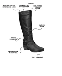 Easy Street Women's Tenille Tall Zipper Boots