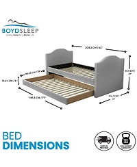 Boyd Sleep Messina Faux Leather Upholstered Daybed with Pull out trundle, Twin