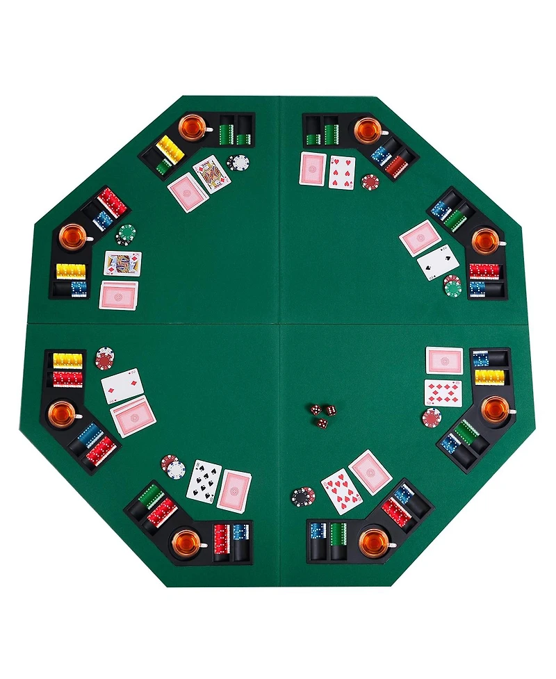 48 Inch 8 Players Octagon Fourfold Poker Table Top