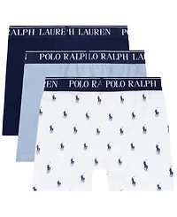 Polo Ralph Lauren Big Boys Cotton Stretch Boxer Briefs 3-Pack