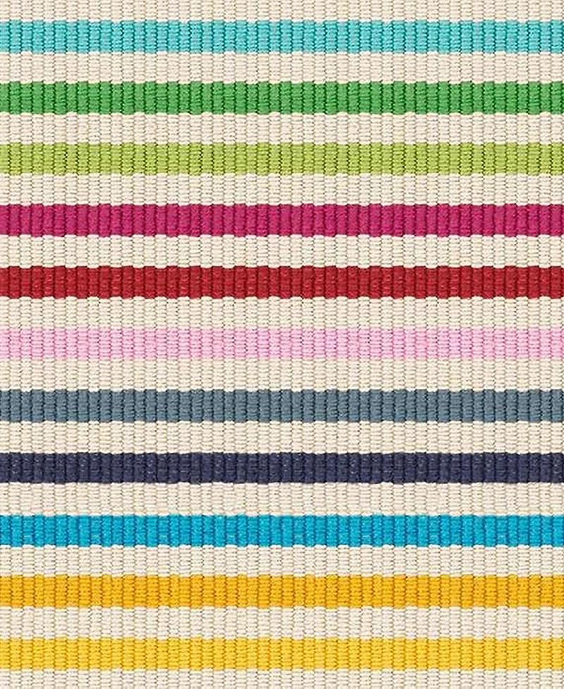 Dash and Albert Rugs by Annie Selke Rainbow Stripe Machine Washable DA2052 6'x9' Area Rug