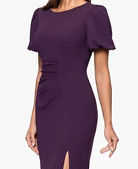 Xscape Women's Scuba Crepe Boat-Neck Long Sheath Dress