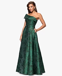 Xscape Women's Jacquard One-Shoulder Ball Gown