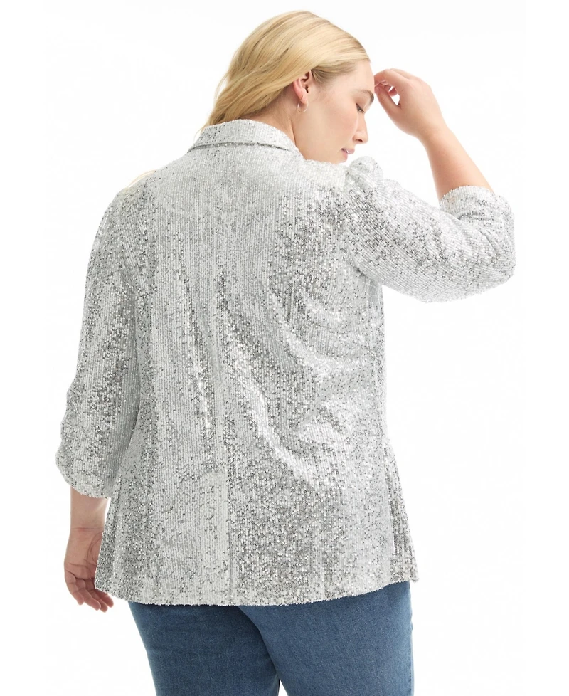 June + Vie Women's Sequin Blazer