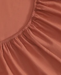 Eddie Bauer Solid Brushed 180-Thread Count Cotton Percale -Pc. Sheet Set