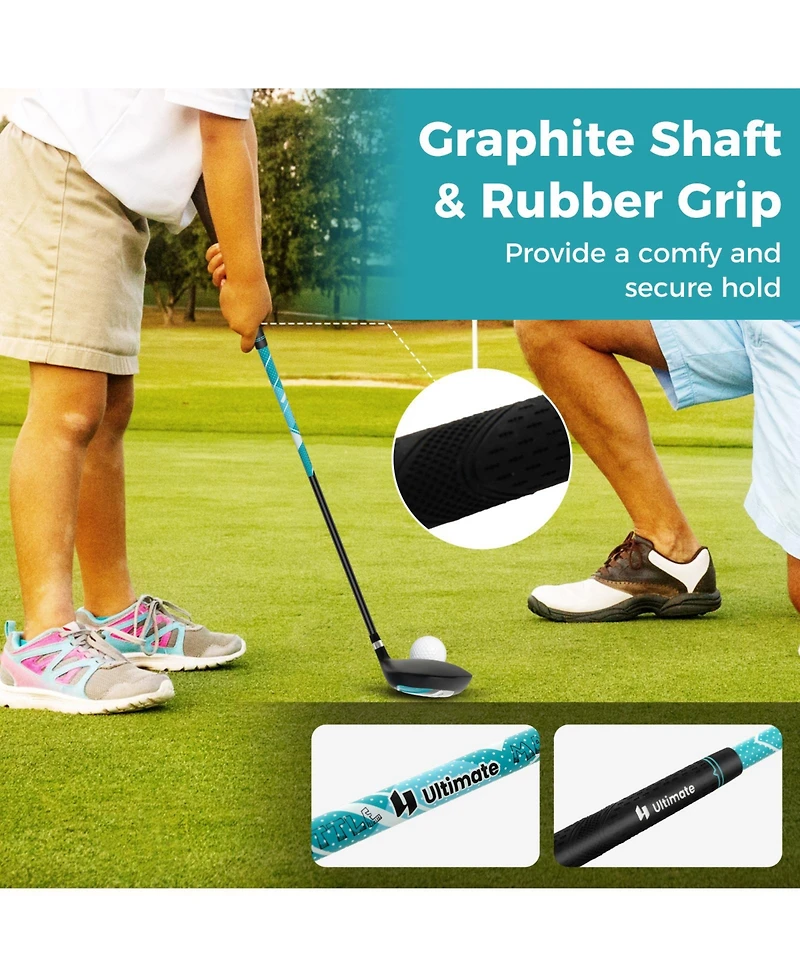 Junior Complete Golf Club Set Right Hand with Rain Hood for Kids