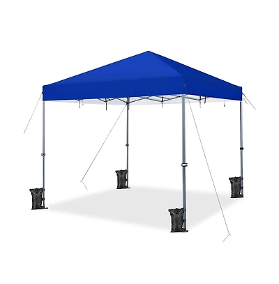 Yaheetech 12x12 Ft Pop-up Canopy One-Push-To-Lock Setup Blue