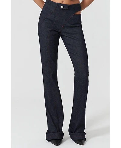 Jendue Women's Davidson Cut Out Wide Leg Pants