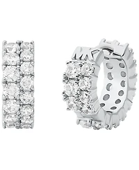 Michael Kors Cubic Zirconia Huggie Earrings