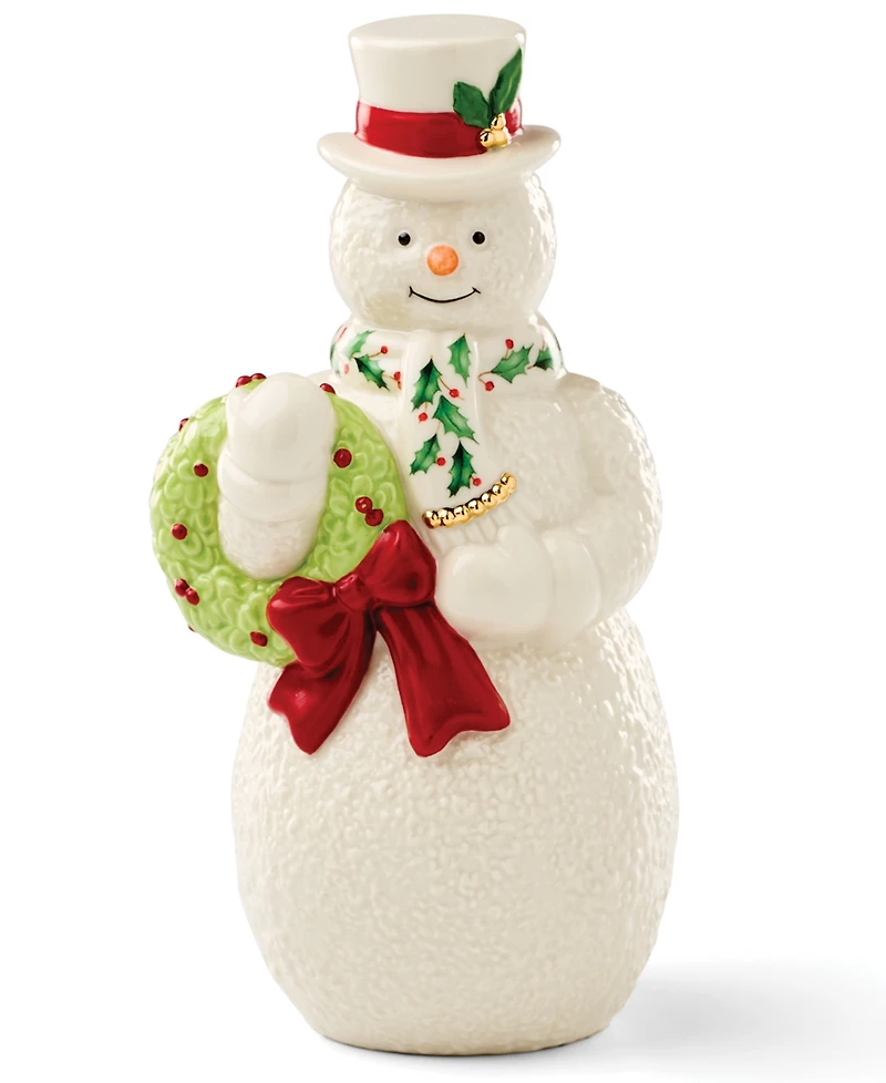 Lenox 2025 Snowman with Wreath Figurine