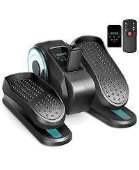 Under Desk Elliptical Machine Pedal Exerciser 12 Speeds with Remote & Display for Seniors & Office