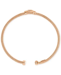 Cubic Zirconia Cluster Tubogas Cuff Bracelet