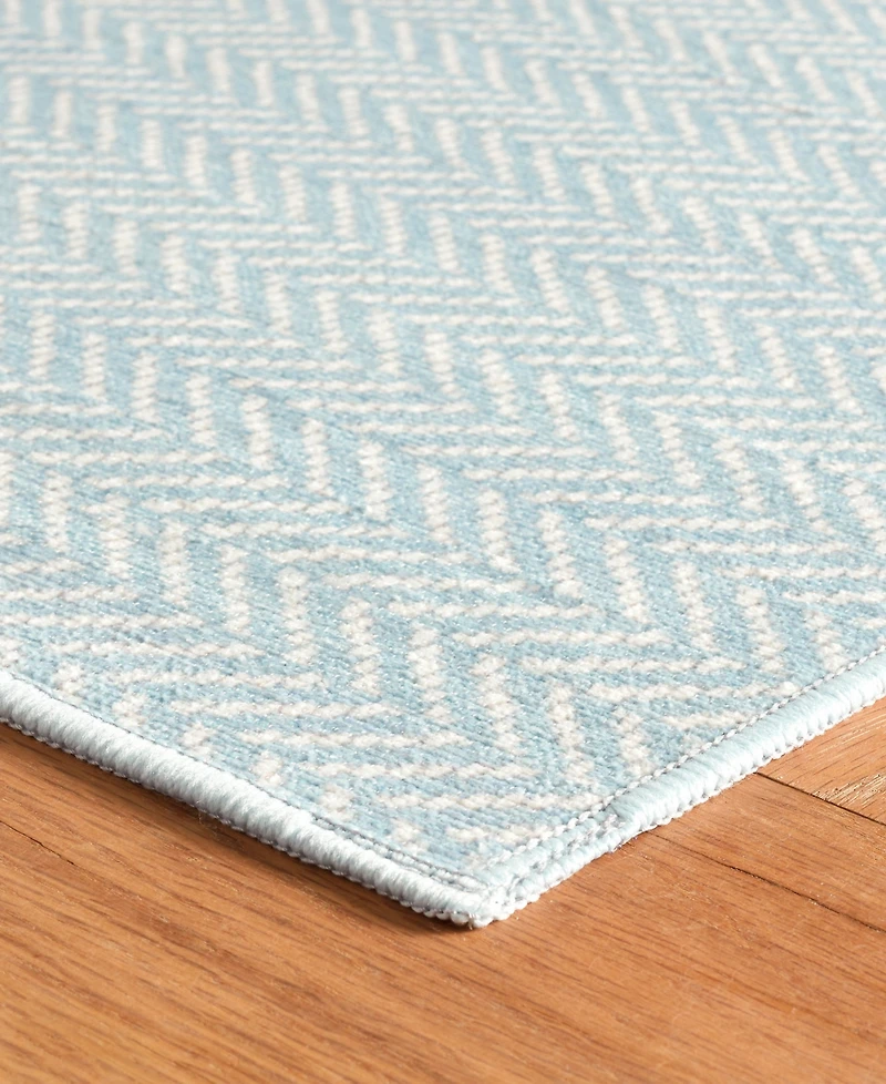 Dash and Albert Rugs by Annie Selke Herringbone Machine Washable DA2040 4'x6' Area Rug