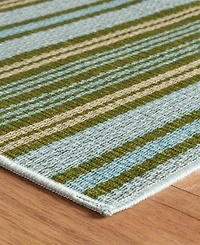 Dash and Albert Rugs by Annie Selke Caravan Stripe Machine Washable DA2034 2'x3' Area Rug