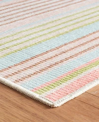 Dash and Albert Rugs by Annie Selke Ana Ticking Machine Washable DA2030 8'x10' Area Rug