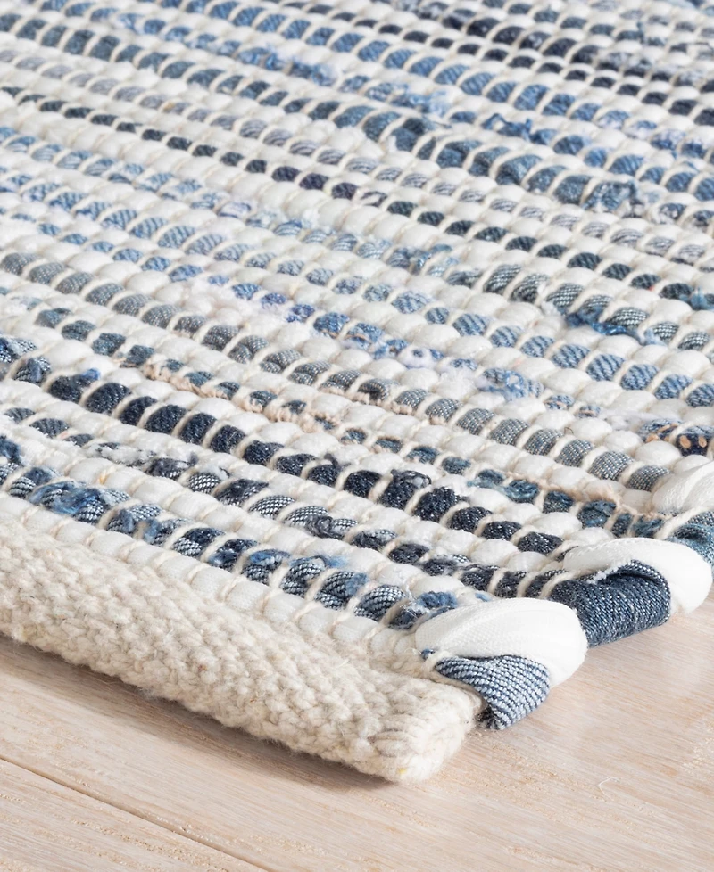 Dash and Albert Rugs by Annie Selke Denim Rag Ribbed DA1678 3'x5' Area Rug