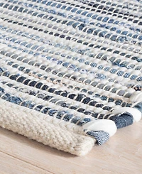 Dash and Albert Rugs by Annie Selke Denim Rag Ribbed DA1678 3'x5' Area Rug