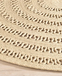 Dash and Albert Rugs by Annie Selke Bowline Indoor/Outdoor DA1642 4'x4' Round Area Rug