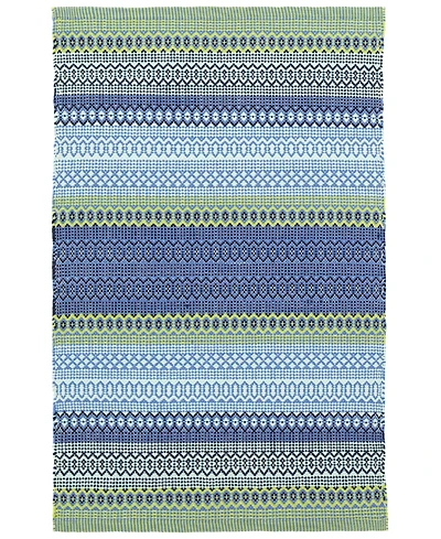 Dash and Albert Rugs by Annie Selke Fiesta Stripe Indoor/Outdoor DA662 2'6''x12' Runner Area Rug