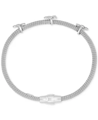Macy's Cubic Zirconia Charm Bracelet in Sterling Silver