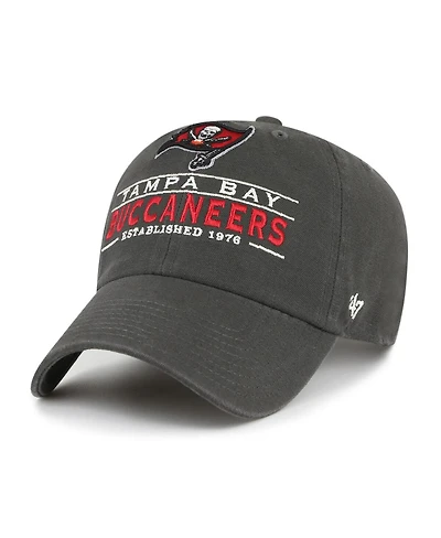 '47 Brand Men's Pewter Tampa Bay Buccaneers Vernon Clean Up Adjustable Hat