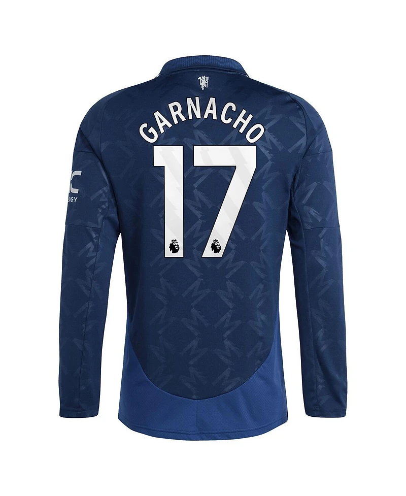 Adidas Men's Alejandro Garnacho Navy Manchester United 2024/25 Away Replica Long Sleeve Player Jersey