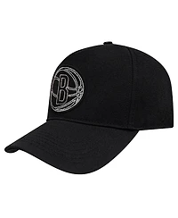 Pro Standard Men's Black Brooklyn Nets Paint the City Pinch Front Snapback Hat