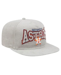 New Era Men's Gray Houston Astros Corduroy Golfer Snapback Hat