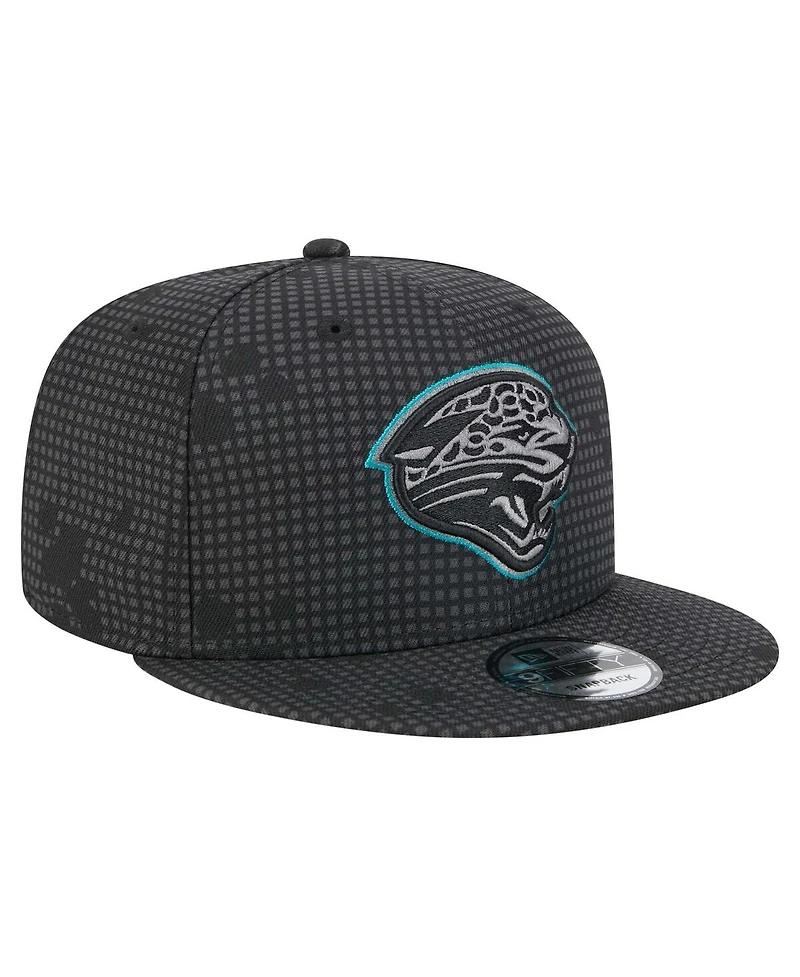 New Era Men's Black Jacksonville Jaguars Midnight Ink Pop Outline 9FIFTY Snapback Hat