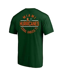 Fanatics Men's Green Miami Hurricanes Big Tall Fast Break 2 Hit T-Shirt