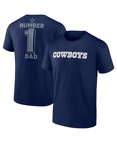 Fanatics Men's Navy Dallas Cowboys Big Tall Number One Dad T-Shirt