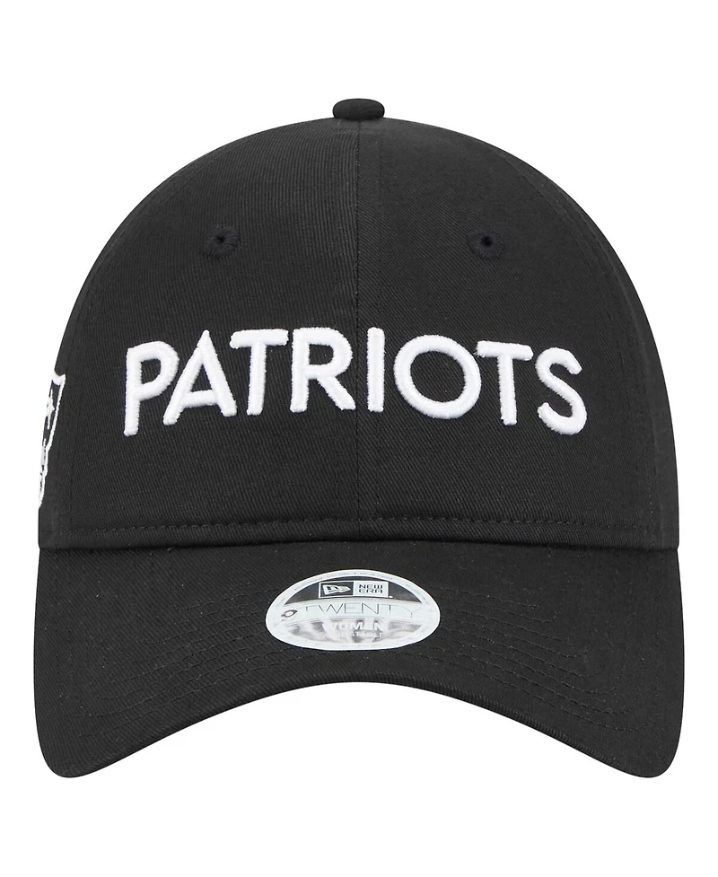 New Era Women's Black New England Patriots Cece 9TWENTY Adjustable Hat
