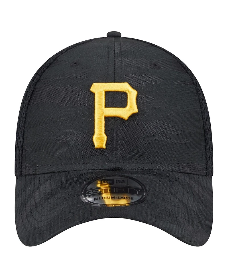 New Era Big Boys and Girls Black Pittsburgh Pirates Camo 39THIRTY Flex Hat