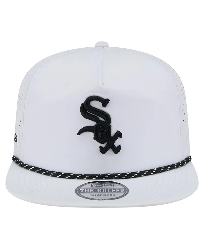 New Era Men's White Chicago White Sox Perforated Golfer Snapback Hat