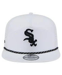 New Era Men's White Chicago White Sox Perforated Golfer Snapback Hat