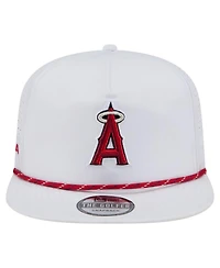 New Era Men's White Los Angeles Angels Perforated Golfer Snapback Hat