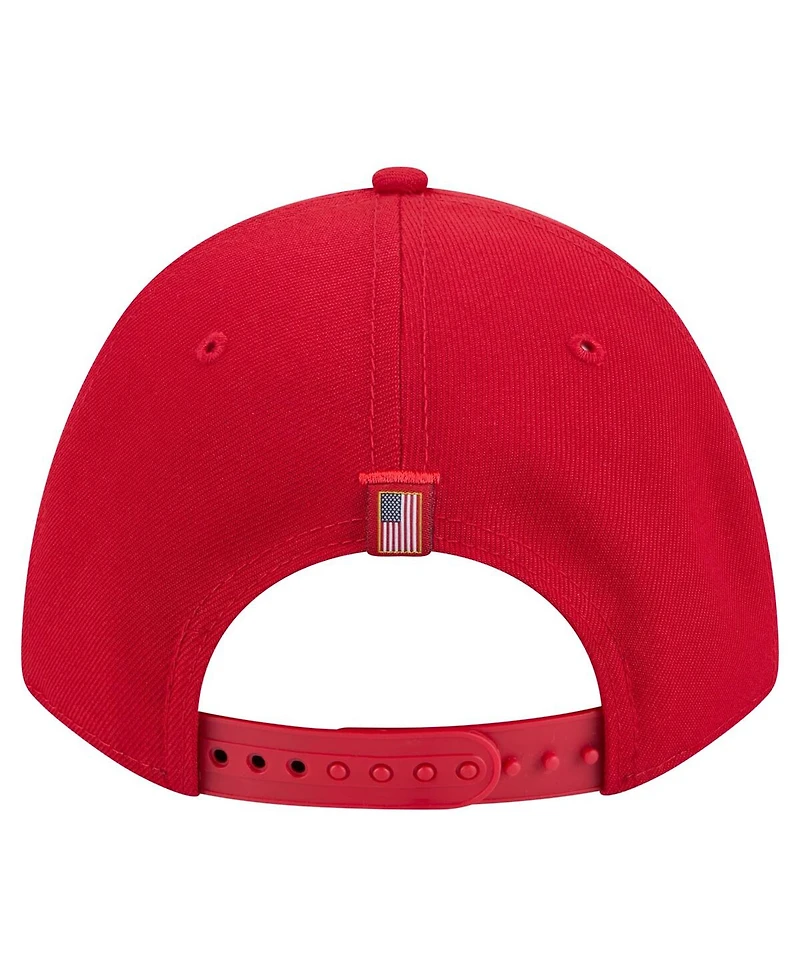 New Era Men's Red Washington Nationals American Flag 9FORTY M-Crown A-Frame Adjustable Hat