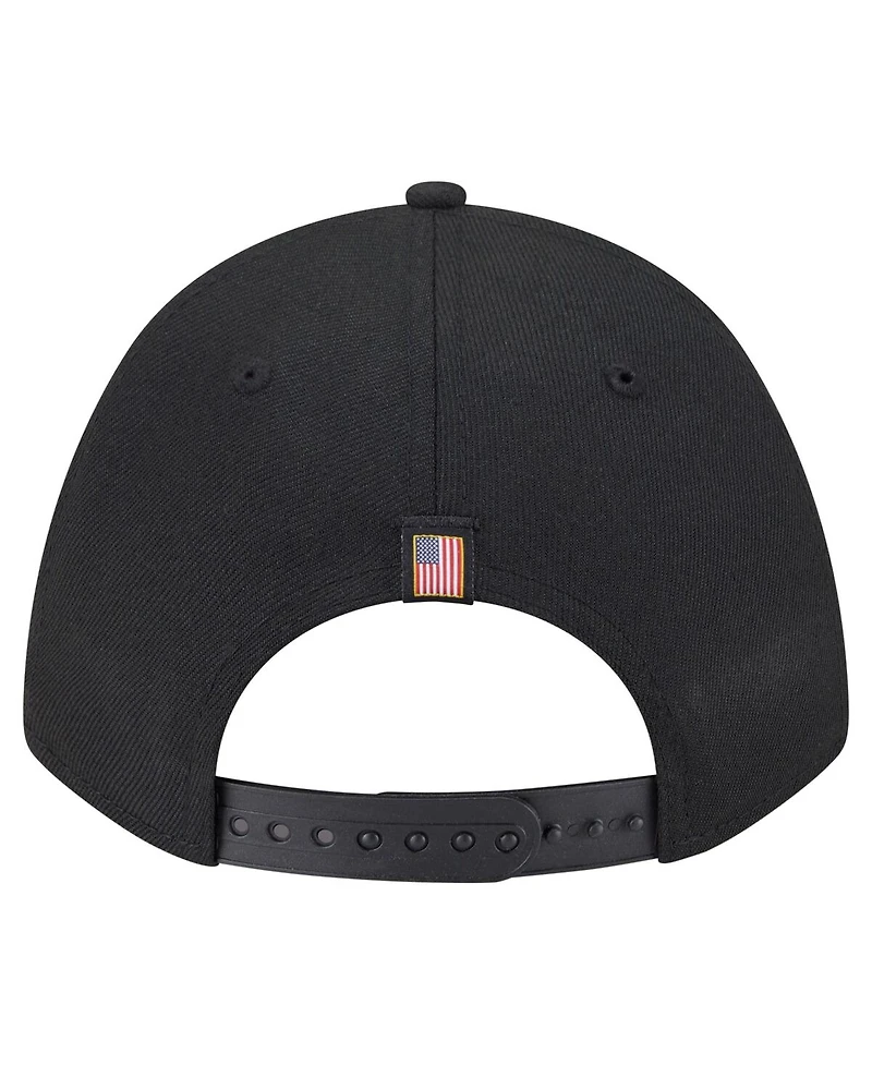 New Era Men's Black Colorado Rockies American Flag 9FORTY M-Crown A-Frame Adjustable Hat