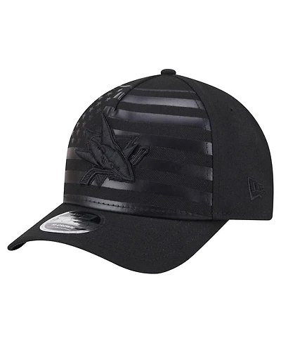 New Era Men's Black San Jose Sharks Game Day Stealth Flag 9FORTY A-Frame Adjustable Hat