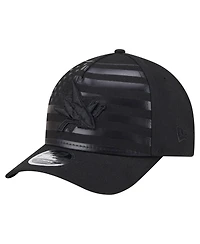 New Era Men's Black San Jose Sharks Game Day Stealth Flag 9FORTY A-Frame Adjustable Hat