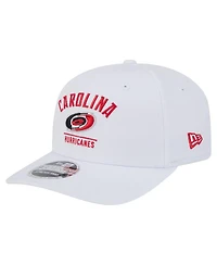 New Era Men's White Carolina Hurricanes Team Lockup Basic 9SEVENTY Adjustable Hat