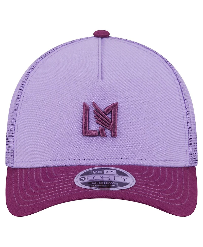 New Era Men's Purple Lafc Color Pack 9FORTY A-Frame Adjustable Trucker Hat